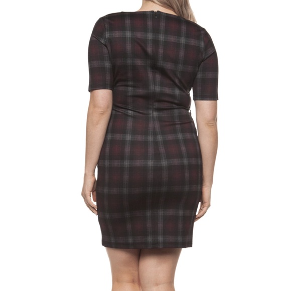 Dex Plaid Side Lace Dress - Picture 6 of 6